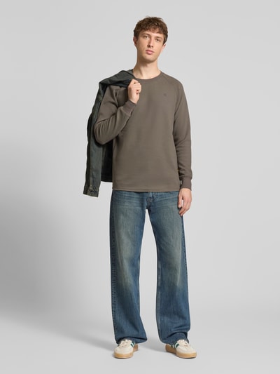 G-Star RAW Bluzka z długim rękawem o kroju regular fit z efektem dzianiny model ‘Jirgi’ Jasnoszary 1