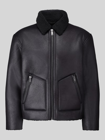 ONLY & SONS Kunstlederjacke mit Shearlingkragen Black 2