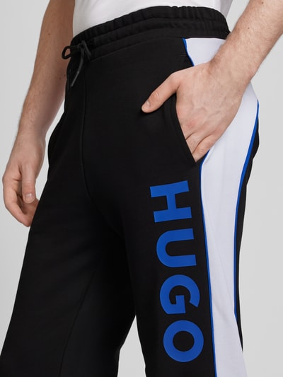 Hugo Blue NU NIEUW bij P&C*: Regular fit sweatpants, model 'Narlos' Zwart - 3