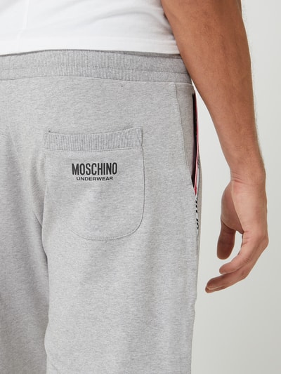 Moschino Swim + Underwear Sweathose mit Logo  Mittelgrau Melange 3