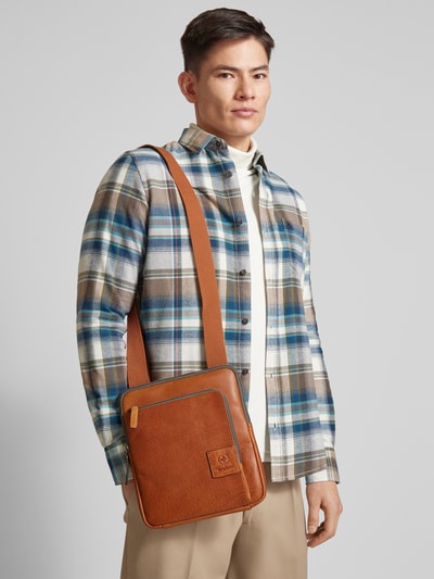 Strellson Lederrucksack mit Label-Prägung Modell 'HYDE PARK' Cognac 1