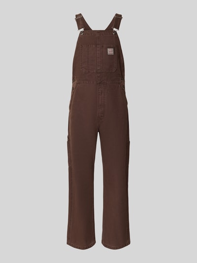 Levi's® Ogrodniczki z wpuszczanymi kieszeniami i naszywką z logo Ciemnobrązowy 2