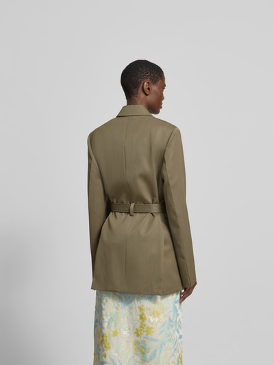 Victoria Beckham Longblazer aus Woll-Mix Mud 5