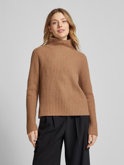 (The Mercer) N.Y. Gebreide pullover van kasjmier met opstaande kraag Camel gemêleerd - 4