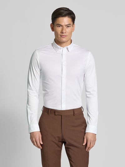 Matinique Slim fit zakelijk overhemd met knoopsluiting, model 'trostol' Wit - 4