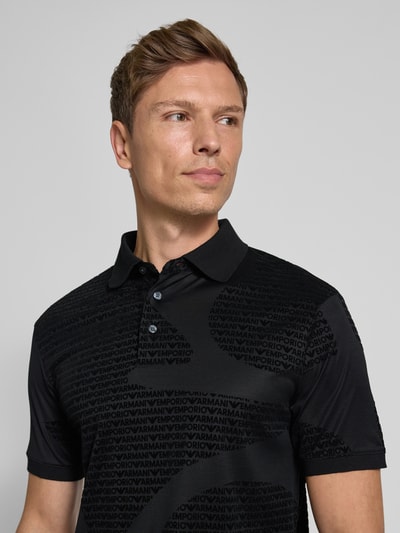 Emporio Armani Poloshirt mit kurzer Knopfleiste Black 3