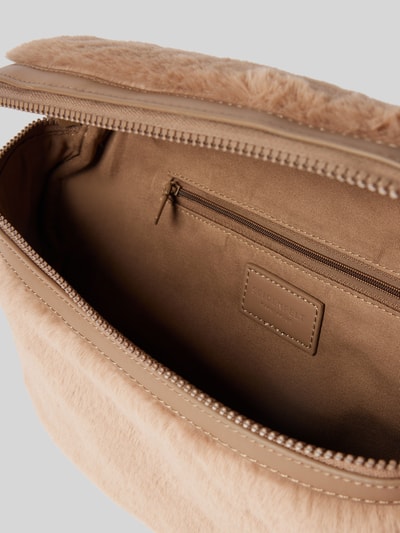 Seidenfelt Bauchtasche mit Kunstfellbesatz Modell 'TAMMELA' Mud 4