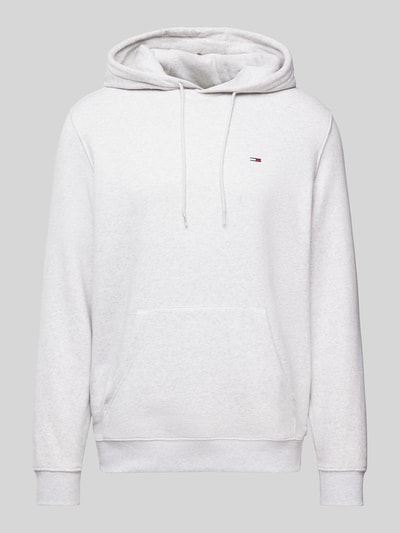 Tommy Jeans Regular fit hoodie met labelstitching Lichtgrijs gemêleerd - 2