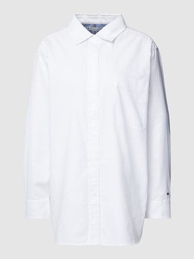 Tommy Hilfiger Oversized Bluse mit Umlegekragen Modell 'OXFORD' Weiss 2