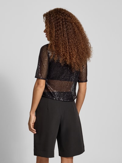 Pieces Shaped Fit T-Shirt mit Paillettenbesatz Modell 'JACK' BLACK 5