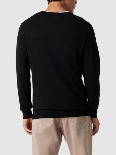 MCNEAL Strickpullover mit geripptem V-Ausschnitt Schwarz 5