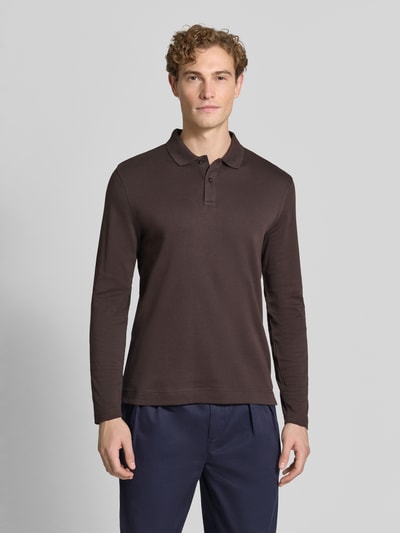 Christian Berg Men Regular Fit Poloshirt aus reiner Baumwolle Schoko 4