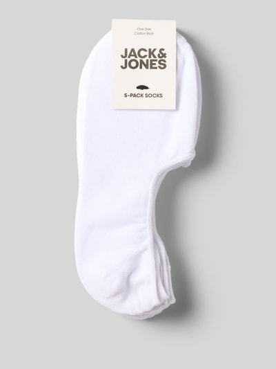 Jack & Jones Füßlinge mit elastischem Bund im 5er-Pack Weiss 3