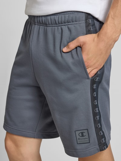 CHAMPION Sweatshorts mit Logo-Print Modell 'TAPE' Anthrazit 3