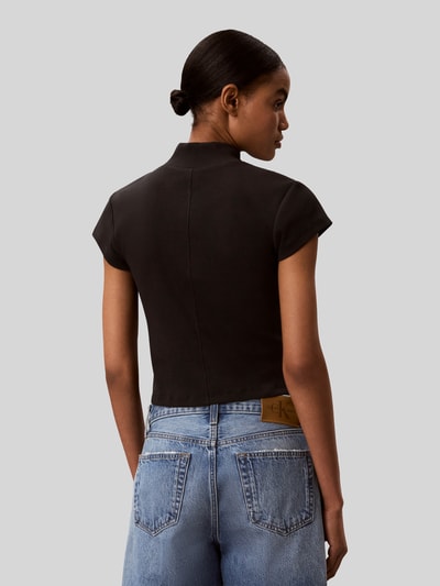 Calvin Klein Jeans Slim Fit cropped T-Shirt aus Baumwoll-Mix Black 5