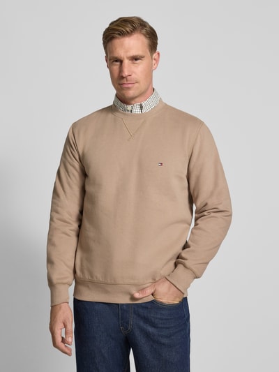 Tommy Hilfiger Regular fit sweatshirt van katoenmix Kaki - 4