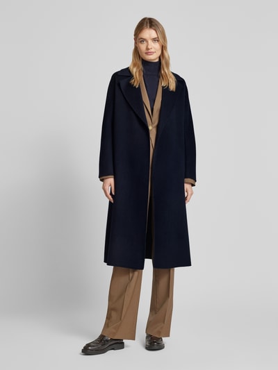 Max Mara Studio Wollmantel mit Reverskragen und Kaschmir-Anteil Modell 'CLES' Marine 1