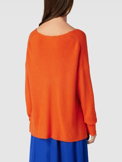 B.Young Strickpullover mit Zopfmuster Modell 'Milo' Orange Melange 5