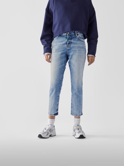 Dsquared2 Slim Fit Cropped Jeans im Used-Look Jeansblau 4