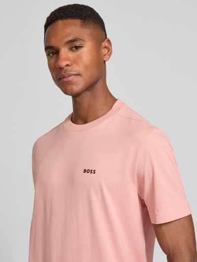 BOSS Green Regular Fit T-Shirt aus Baumwoll-Mix Modell 'TEE' Pink 3