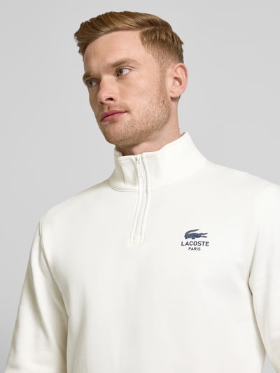 Lacoste Sweatshirt mit Stehkragen Modell 'HERITAGE' Offwhite 3