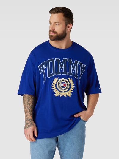Tommy Jeans Plus T-shirt PLUS SIZE z wyhaftowanym logo Królewski niebieski 4