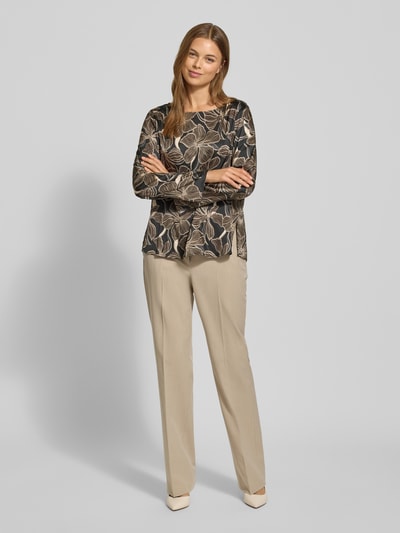 Marc O'Polo Regular fit blouse met lange mouwen van viscosemix Donkergrijs - 1