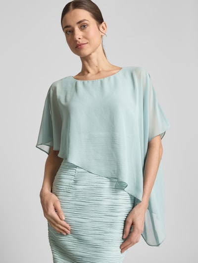 Swing Cocktailkleid mit asymmetrischem Cape Mint 3