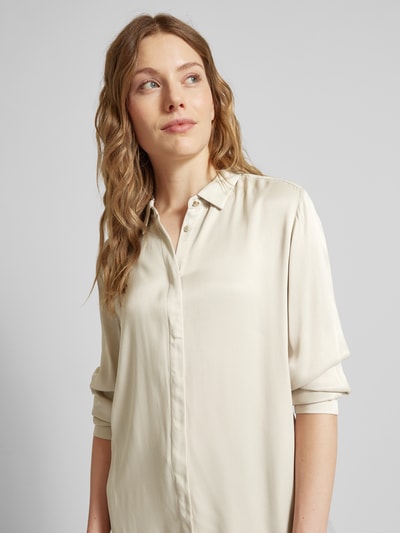 comma Regular Fit Bluse mit verdeckter Knopfleiste Sand 3