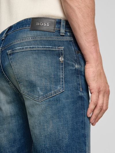 BOSS Straight Fit Jeans aus Baumwoll-Mix Modell 'OGDEN' Jeansblau 3