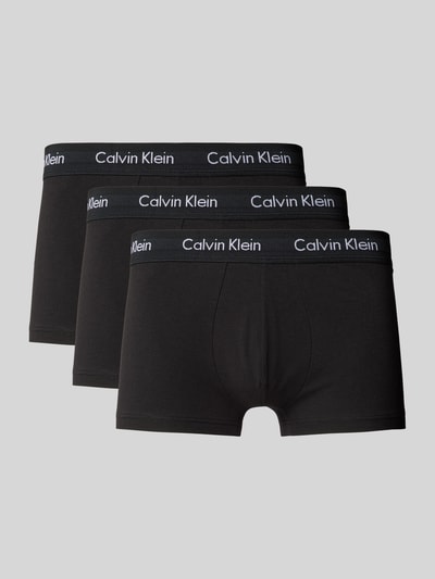 Calvin Klein Underwear Trunks aus Viskose mit Label-Bund im 3er-Pack Black 1