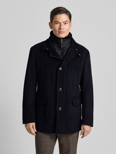 JOOP! Collection Wollen jack met opstaande kraag en klepzakken, model 'Gary' Marineblauw - 4