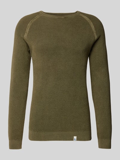 Colours & Sons Gebreide pullover met ribboorden Olijfgroen - 2