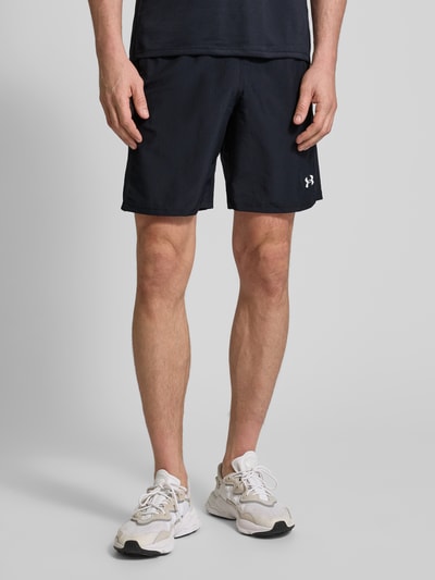 Under Armour Regular fit korte broek met logoprint, model 'Tech Utility' Zwart - 4