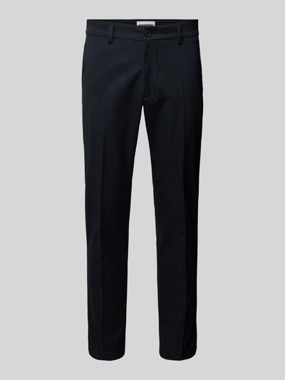 Drykorn Slim fit pantalon met steekzakken, model 'Ajend' Marineblauw - 2