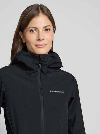 PEAK PERFORMANCE Softshell-Jacke mit Label-Stitching Modell 'Explore' Black 3