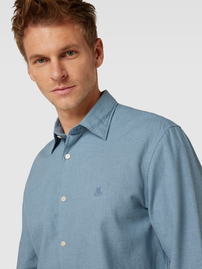 Marc O'Polo Regular Fit Freizeithemd mit Label-Stitching Hellblau 3