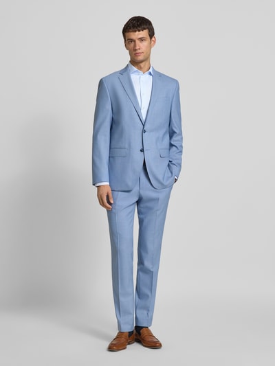 Profuomo Slim fit zakelijk overhemd met haaikraag, model 'Cutaway' Bleu - 1