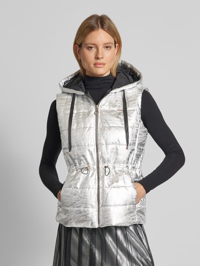 LIU JO SPORT Bodywarmer met labelapplicatie, model 'WE ZEBRA' Zilver - 4