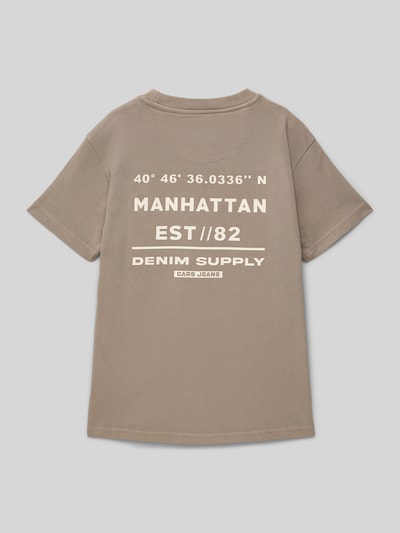 CARS JEANS T-Shirt mit rückseitigem Statement-Print Modell 'CENTRAL' Mittelgrau 3