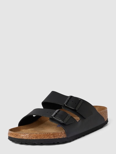 Birkenstock Slides mit Dornschließen Modell 'Arizona' Black 1