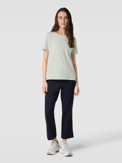 comma Casual Identity T-shirt met ronde hals Mintgroen - 1