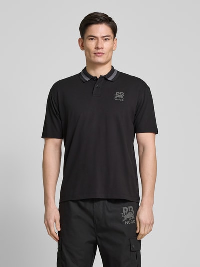 HUGO Poloshirt mit Label-Print Modell 'Dodac' Black 4