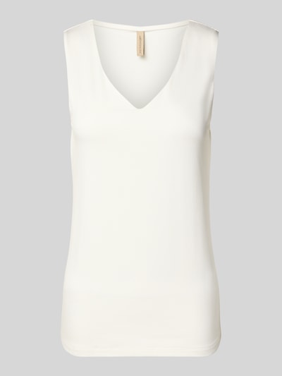 Soyaconcept Trägertop mit V-Ausschnitt Modell 'Marica' Offwhite 2