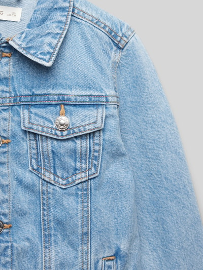 Mango Jeansjacke mit Ziernähten Modell 'john' Blau 2