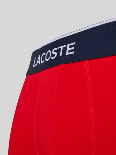 Lacoste Bokserki o kroju slim fit z mieszanki bawełny w zestawie 3 szt. Czerwony 2
