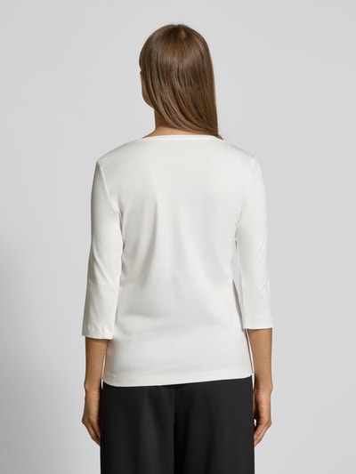 Christian Berg Woman T-Shirt mit Ziersteinbesatz und 3/4-Arm Offwhite 5
