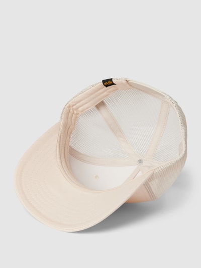 Alpha Industries Trucker-pet met labelprint, model 'BASIC' Offwhite - 2