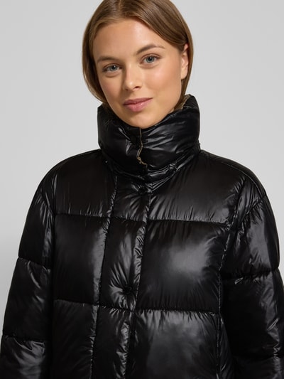 Fuchs Schmitt Regular fit gewatteerde lange jas met capuchon Zwart - 3