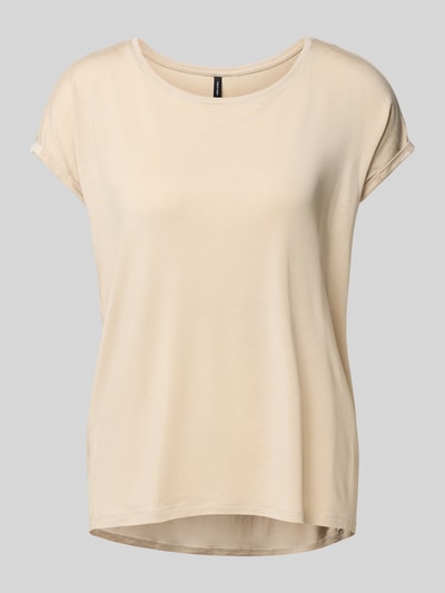 Vero Moda Loose Fit T-Shirt aus Lyocell-Mix Modell 'AVA' Taupe 2